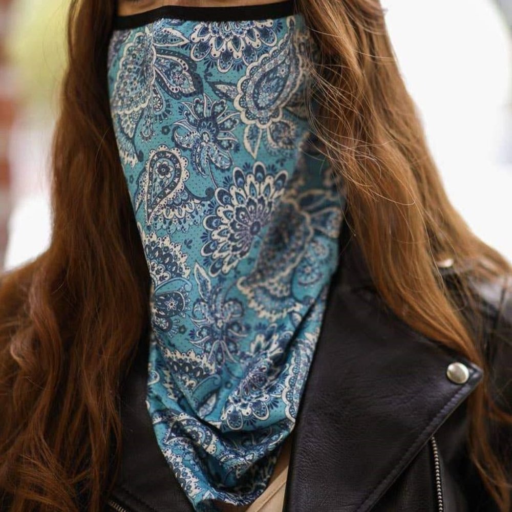 Paisley Floral Neck Gaiter 100% Polyester Washable